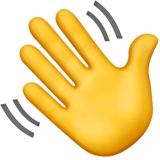 Wawing hand emoji